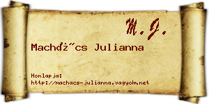 Machács Julianna névjegykártya