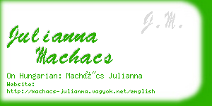 julianna machacs business card
